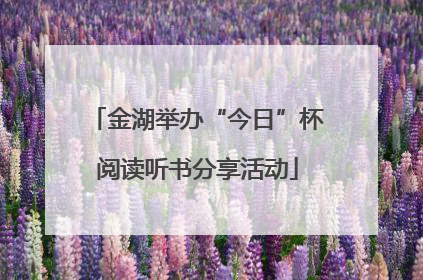 金湖举办“今日”杯阅读听书分享活动