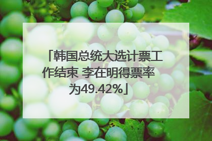 韩国总统大选计票工作结束 李在明得票率为49.42%