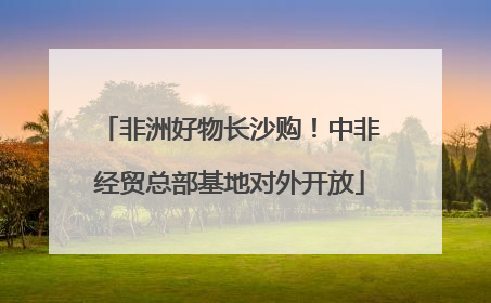 非洲好物长沙购！中非经贸总部基地对外开放