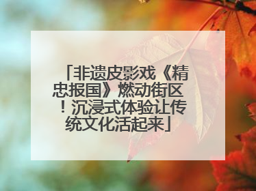 非遗皮影戏《精忠报国》燃动街区！沉浸式体验让传统文化活起来