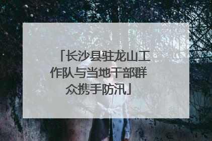 长沙县驻龙山工作队与当地干部群众携手防汛