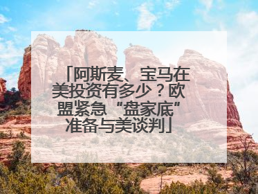 阿斯麦、宝马在美投资有多少？欧盟紧急“盘家底”准备与美谈判