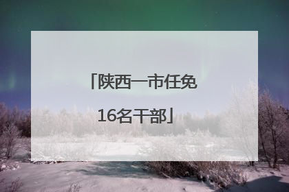 陕西一市任免16名干部