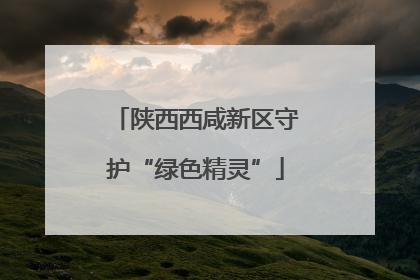 陕西西咸新区守护“绿色精灵”