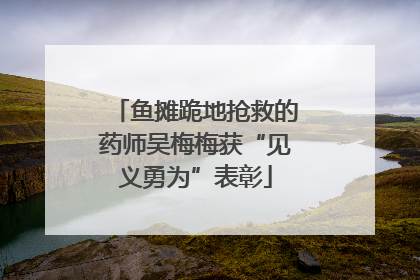 鱼摊跪地抢救的药师吴梅梅获“见义勇为”表彰