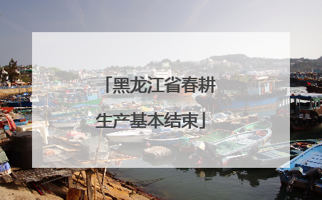 黑龙江省春耕生产基本结束