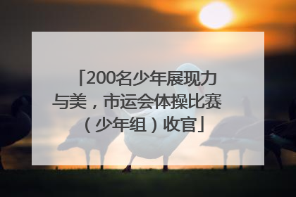 200名少年展现力与美，市运会体操比赛（少年组）收官