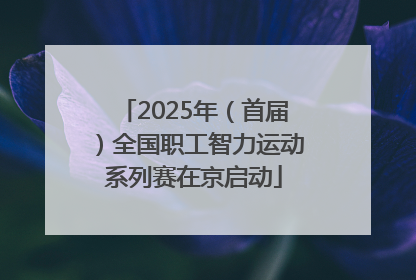 2025年（首届）全国职工智力运动系列赛在京启动