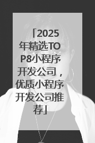 2025年精选TOP8小程序开发公司，优质小程序开发公司推荐