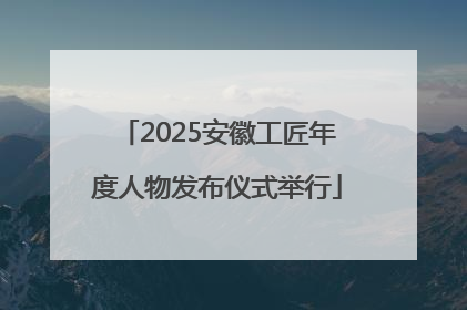 2025安徽工匠年度人物发布仪式举行