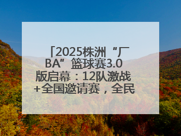 2025株洲“厂BA”篮球赛3.0版启幕：12队激战+全国邀请赛，全民狂欢升级