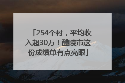 254个村，平均收入超30万！醴陵市这份成绩单有点亮眼