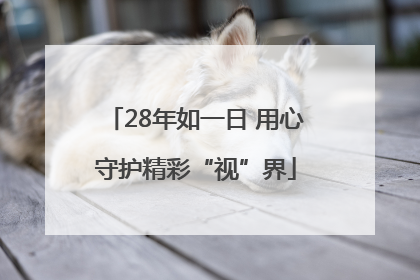 28年如一日 用心守护精彩“视”界