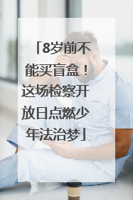8岁前不能买盲盒！这场检察开放日点燃少年法治梦